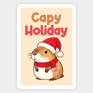 Capy Holiday Christmas Capybara Magnet